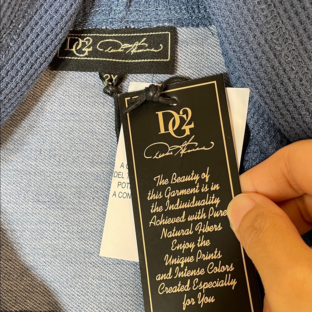 NWT. DG2 by Diane Gilman Blue Zip-Up Two-Tone Hoodie. 2X. - Picture 2 of 10
